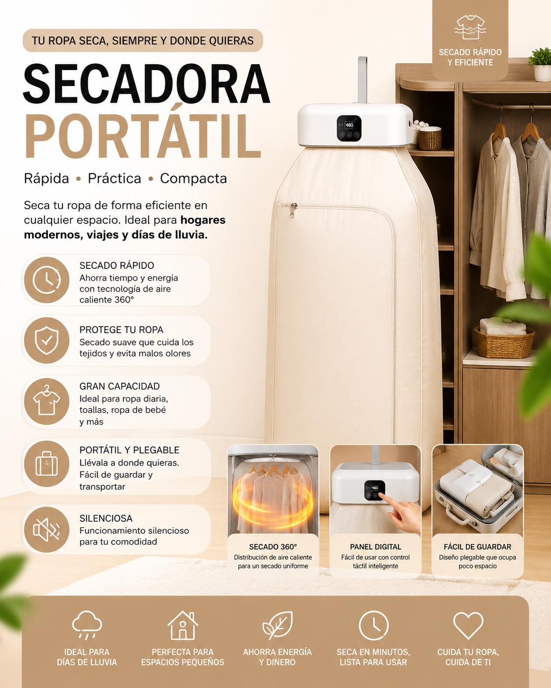 SECADORA DE ROPA PORTATIL