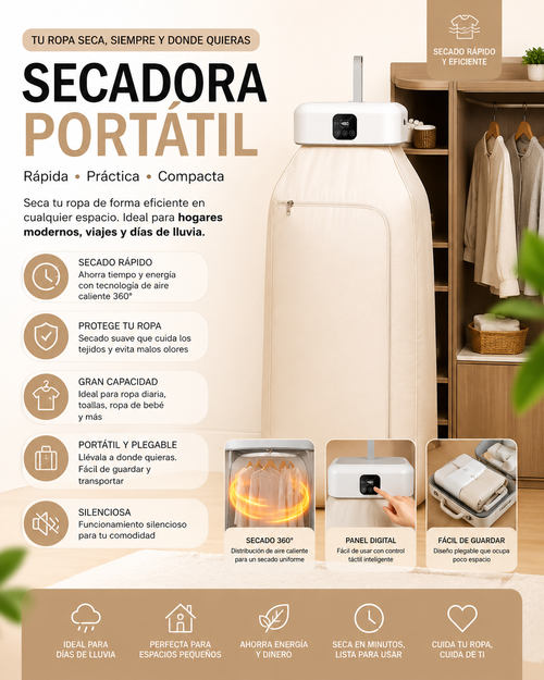 SECADORA DE ROPA PORTATIL