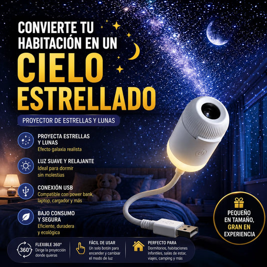 Mini proyector de estrellas USB